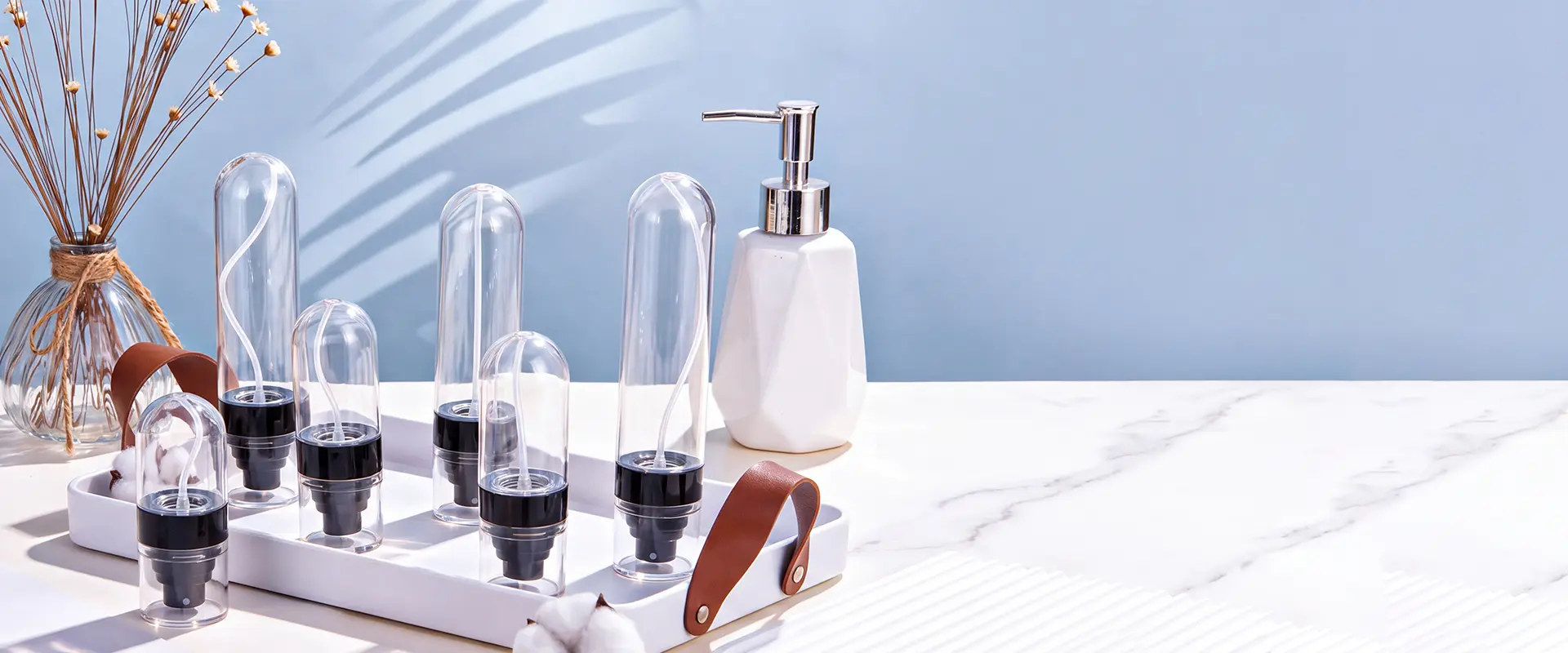 Juegos de botellas de viaje personalizados para marcas globales