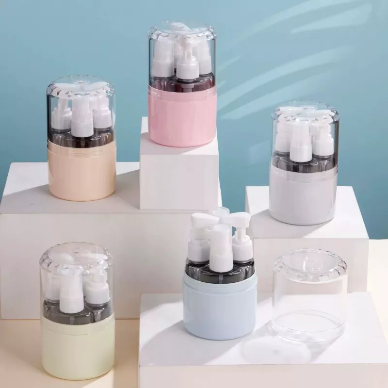 Juego de botellas de viaje de silicona ecológicas portátiles