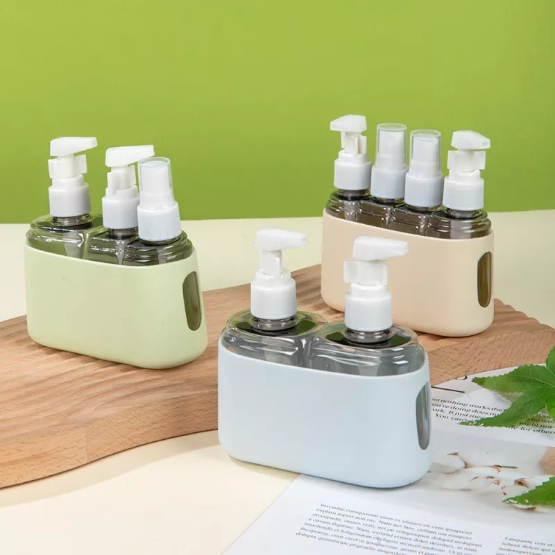 Juego de botellas dispensadoras de viaje recargables